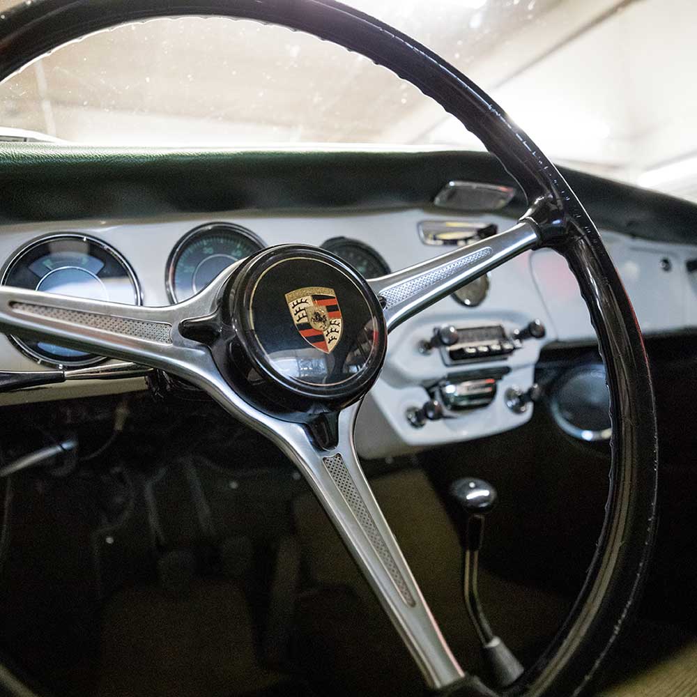 Vintage Porsche steering wheel